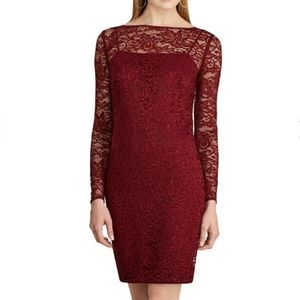 Burgundy Lace Dress